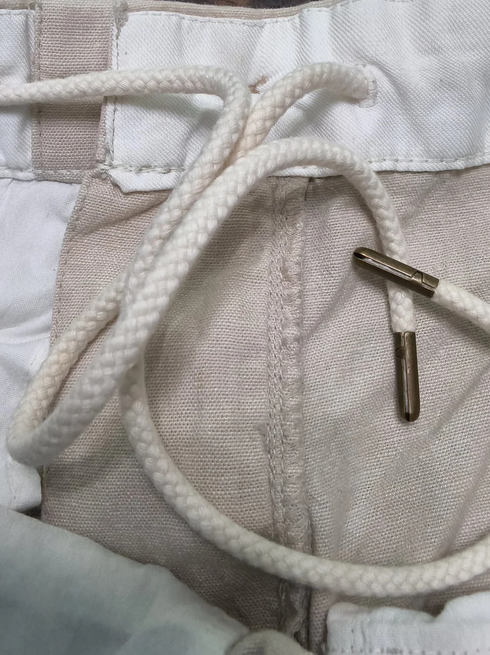 Men's Linen Old Navy Pants Cream Color Size Small
